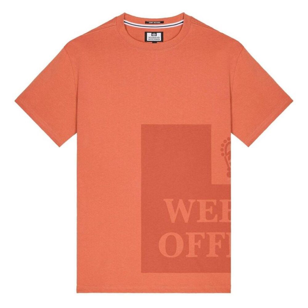 Weekend Offender Mens Ryan Tonal Prison Cotton T-Shirt / Orange